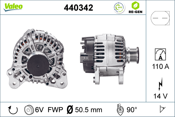 Generator / alternator 440342 VALEO