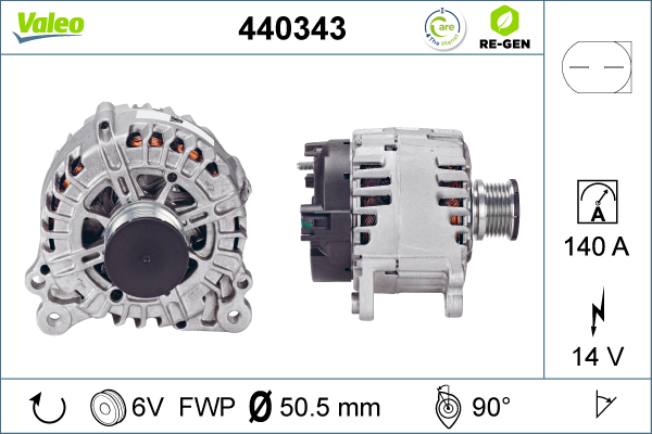 Generator / Alternator 440343 VALEO