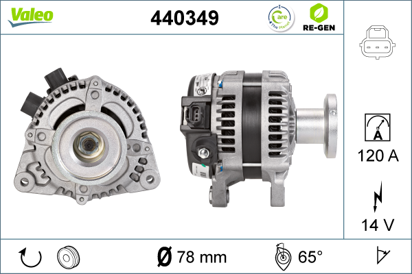 Generator / Alternator 440349 VALEO