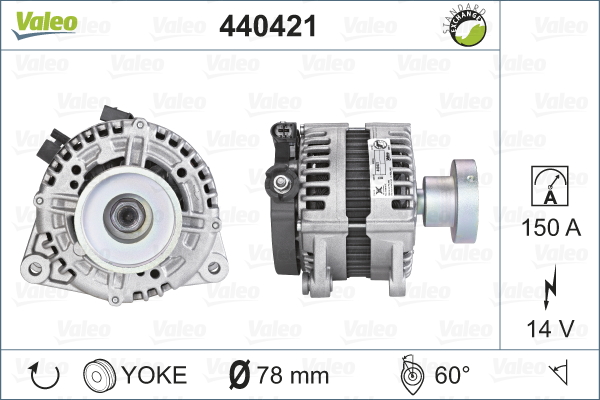 Generator / Alternator 440421 VALEO