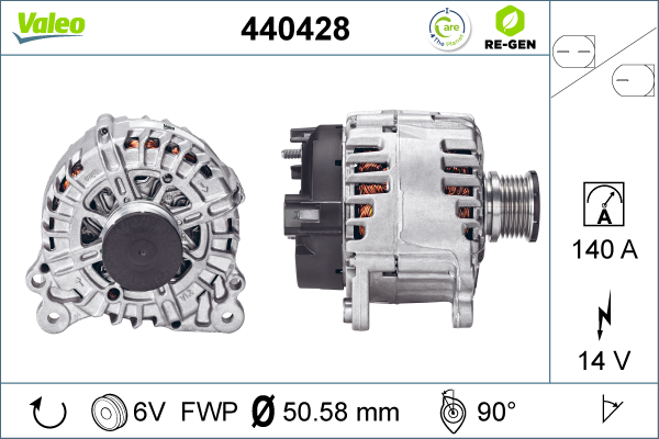 Generator / Alternator 440428 VALEO