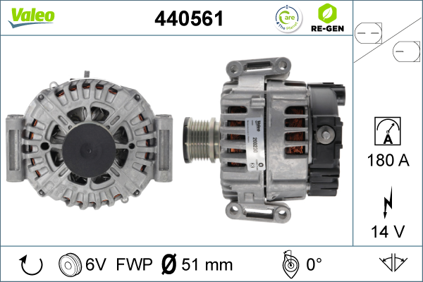 Generator / Alternator 440561 VALEO