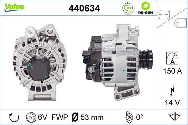 Generator / alternator 440634 VALEO