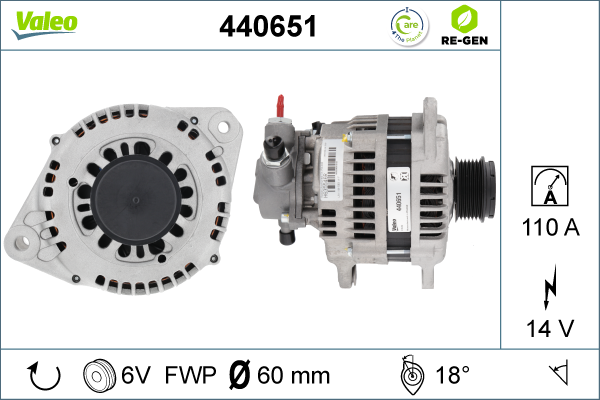 Generator / Alternator 440651 VALEO