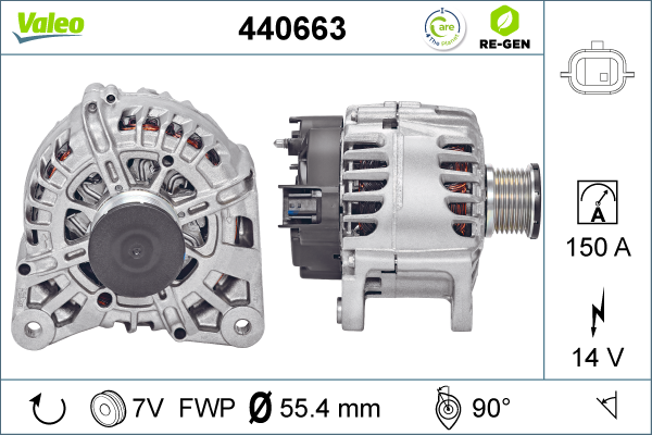 Generator / Alternator 440663 VALEO