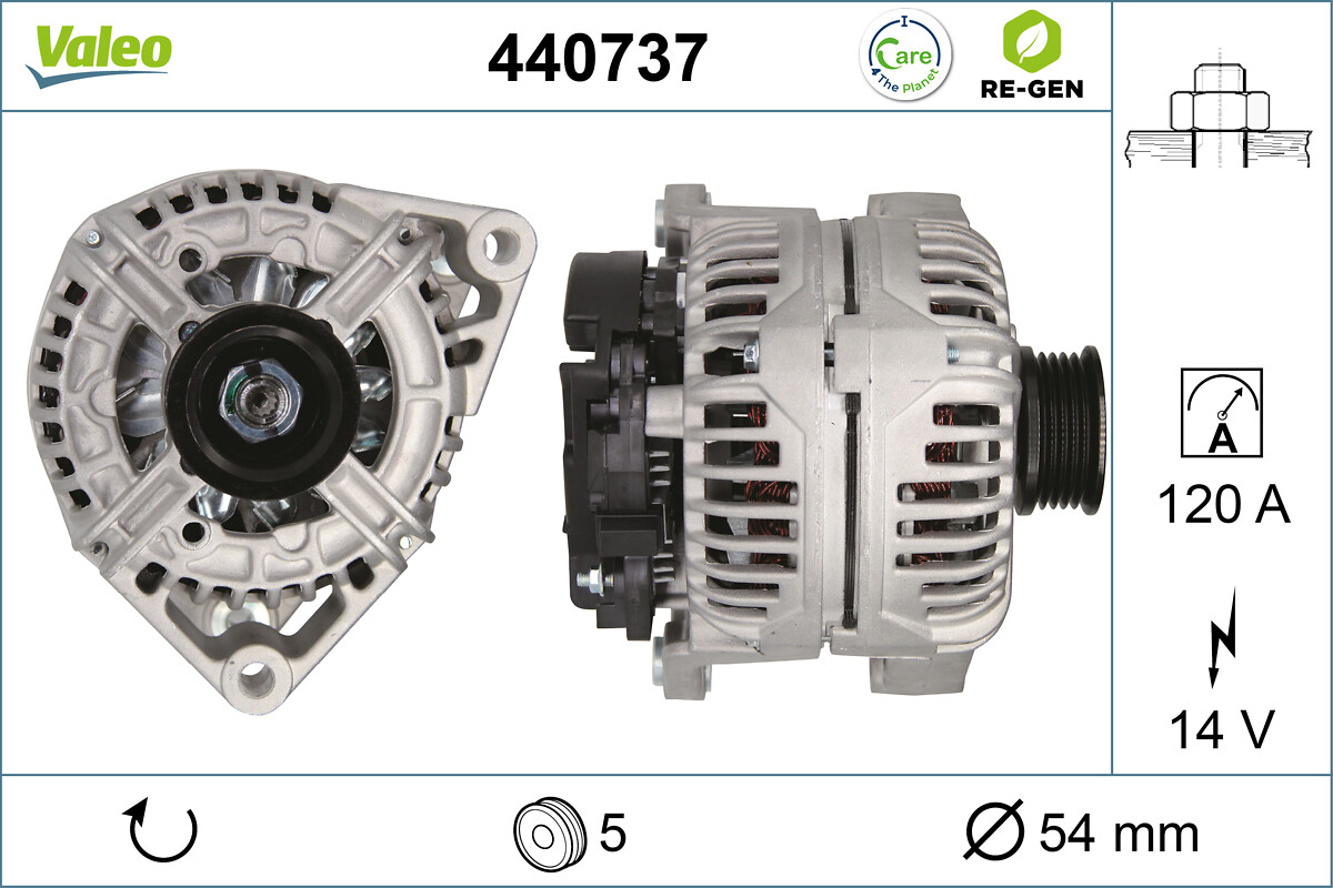 Generator / Alternator 440737 VALEO