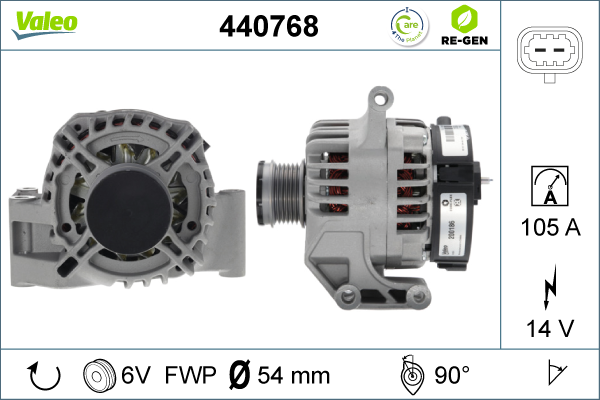 Generator / Alternator 440768 VALEO