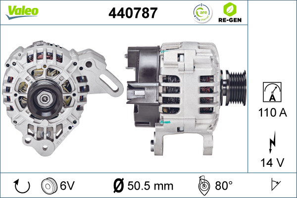Generator / Alternator 440787 VALEO