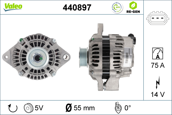 Generator / Alternator 440897 VALEO