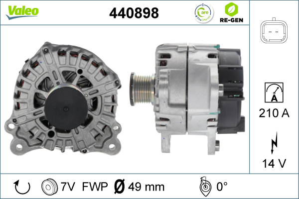 Generator / Alternator 440898 VALEO