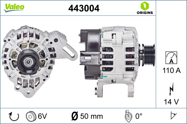 Generator / Alternator 443004 VALEO