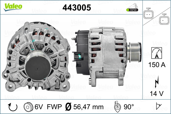 Generator / Alternator 443005 VALEO