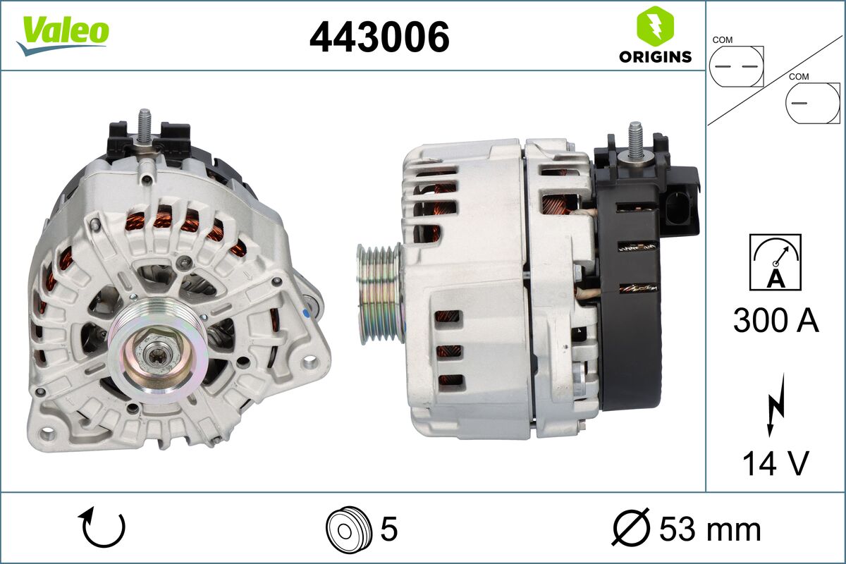 Generator / alternator 443006 VALEO