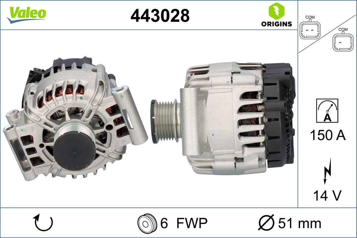 Generator / alternator 443028 VALEO