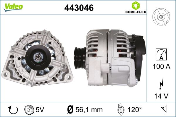 Generator / Alternator 443046 VALEO