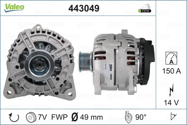 Generator / Alternator 443049 VALEO