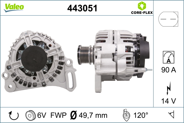 Generator / Alternator 443051 VALEO