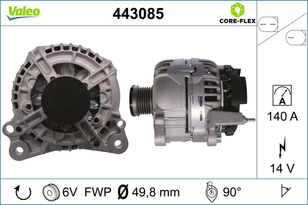 Generator / alternator 443085 VALEO