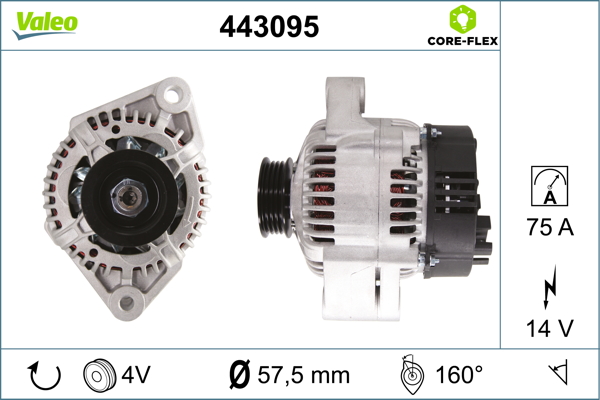Generator / Alternator 443095 VALEO