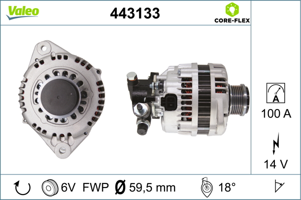 Generator / Alternator 443133 VALEO