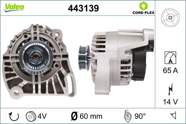 Generator / Alternator 443139 VALEO