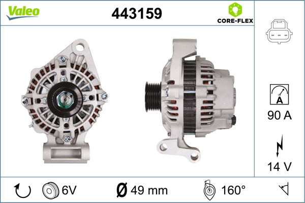 Generator / Alternator 443159 VALEO