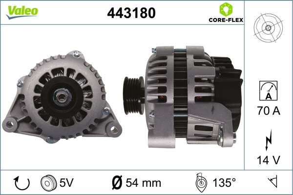 Generator / Alternator 443180 VALEO