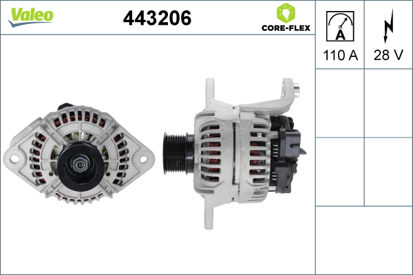 Generator / Alternator 443206 VALEO