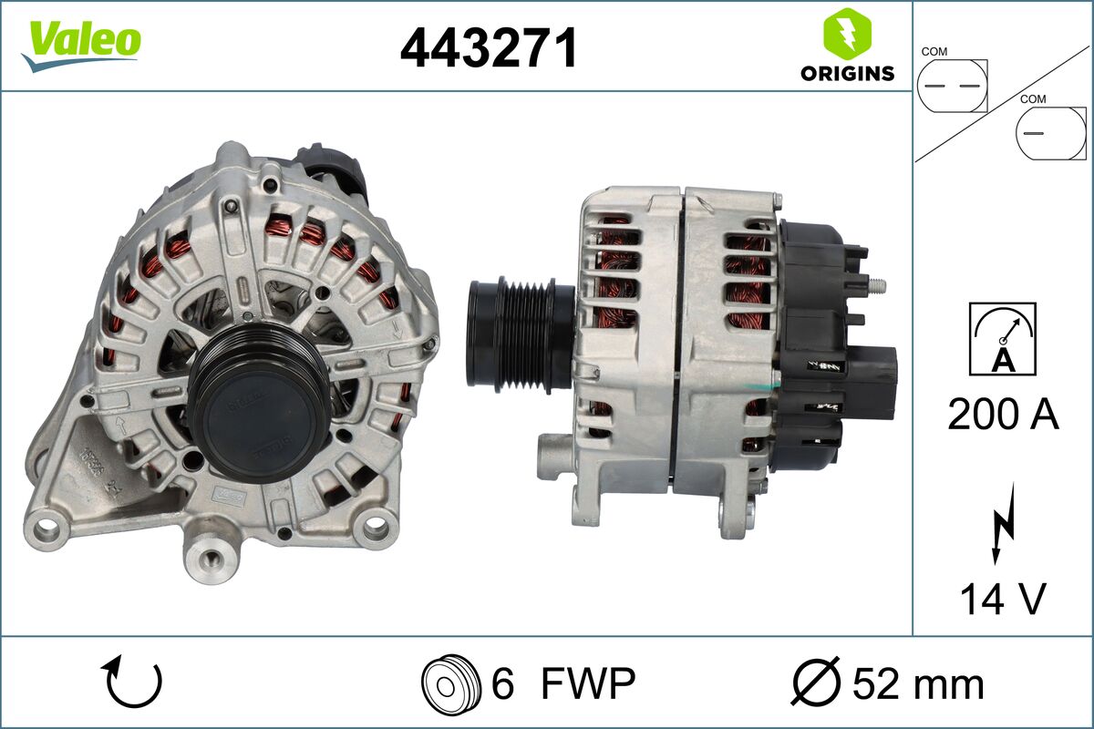 Generator / alternator 443271 VALEO