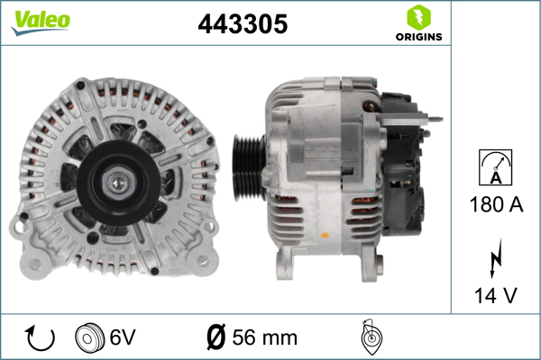 Generator / Alternator 443305 VALEO