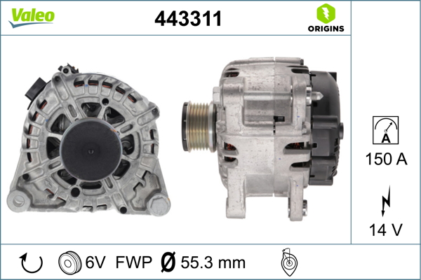 Generator / alternator 443311 VALEO