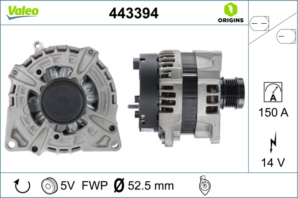 Generator / alternator 443394 VALEO