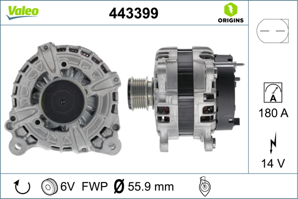 Generator / Alternator 443399 VALEO