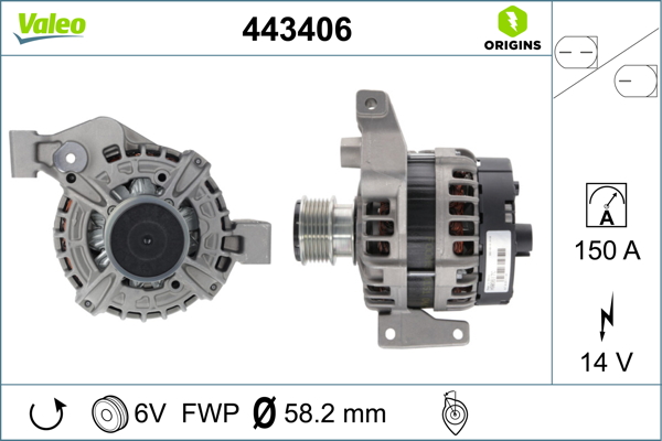 Generator / alternator 443406 VALEO