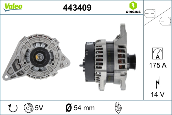 Generator / alternator 443409 VALEO