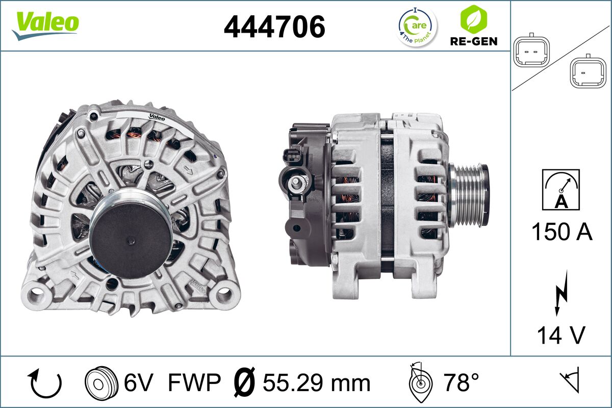 Generator / Alternator 444706 VALEO