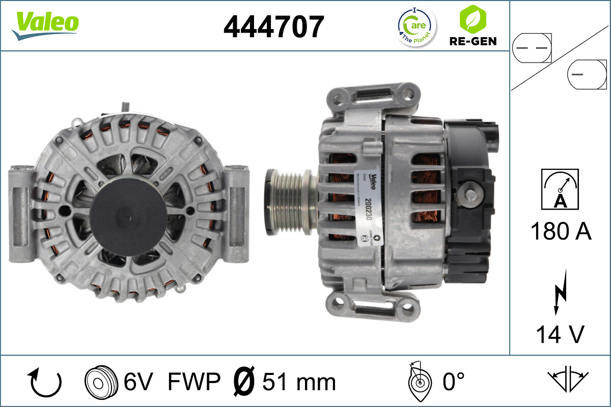 Generator / Alternator 444707 VALEO