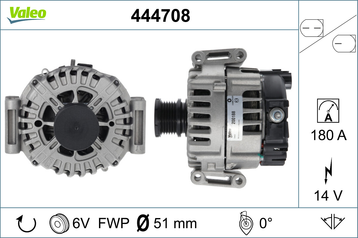 Generator / Alternator 444708 VALEO