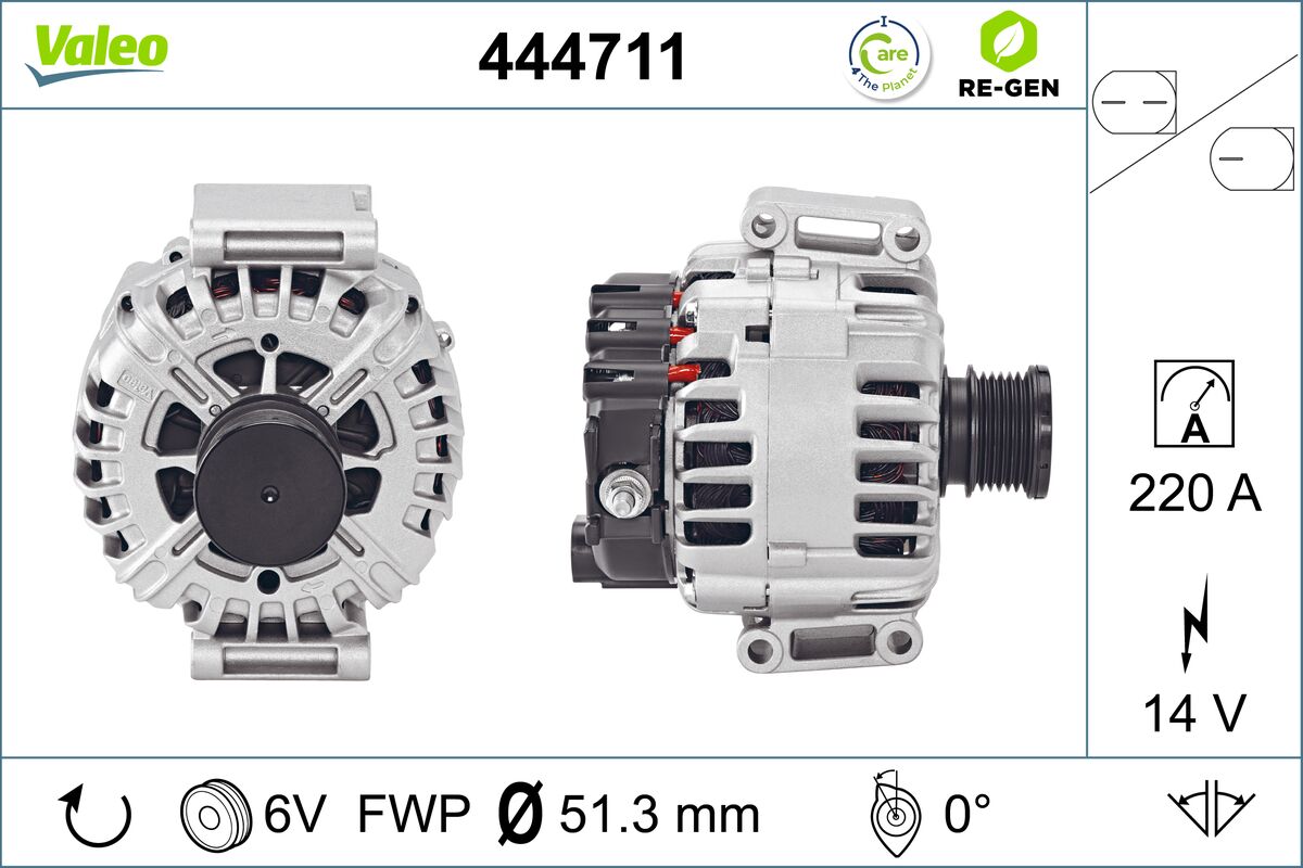 Generator / Alternator 444711 VALEO