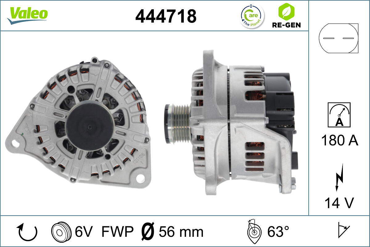 Generator / Alternator 444718 VALEO