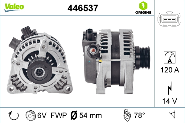 Generator / Alternator 446537 VALEO