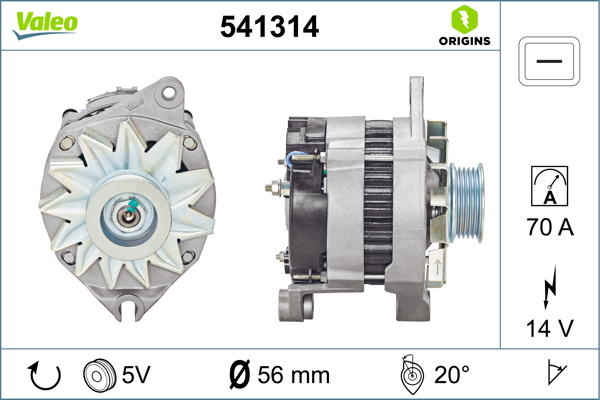 Generator / Alternator 541314 VALEO