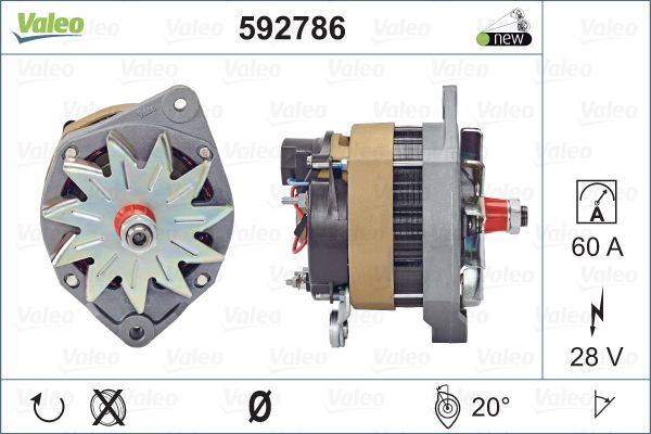 Generator / Alternator 592786 VALEO