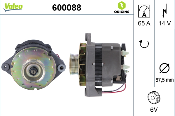 Generator / Alternator 600088 VALEO