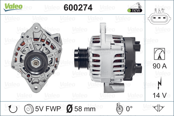 Generator / Alternator 600274 VALEO