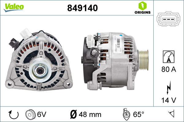 Generator / Alternator 849140 VALEO