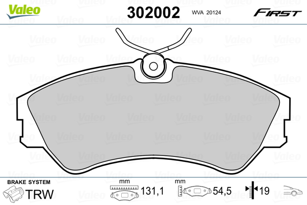 Set placute frana,frana disc 302002 VALEO