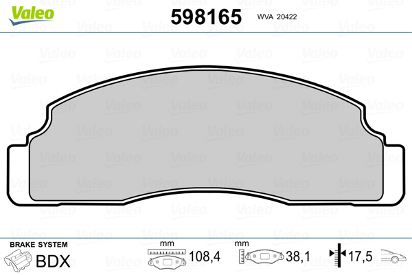 set placute frana,frana disc 598165 VALEO