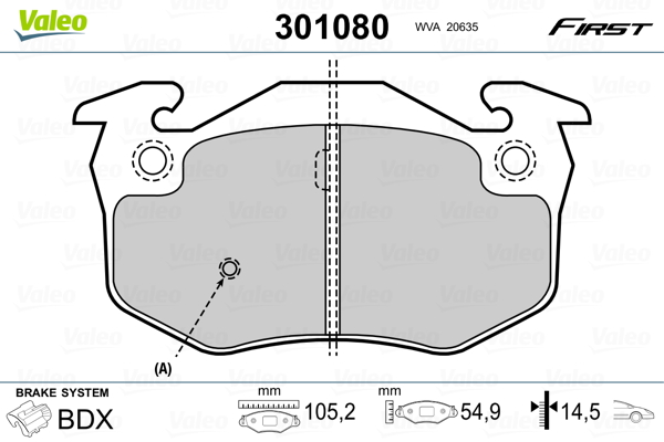 Set placute frana,frana disc 301080 VALEO