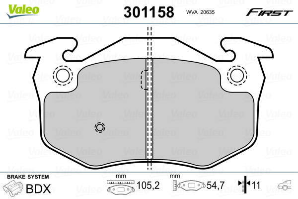 Set placute frana,frana disc 301158 VALEO